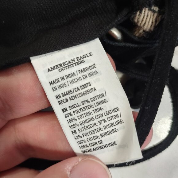 American Eagle Out Bag S Crossbody Boho Aztec Leather Canvas Festival Western - Picture 15 of 16